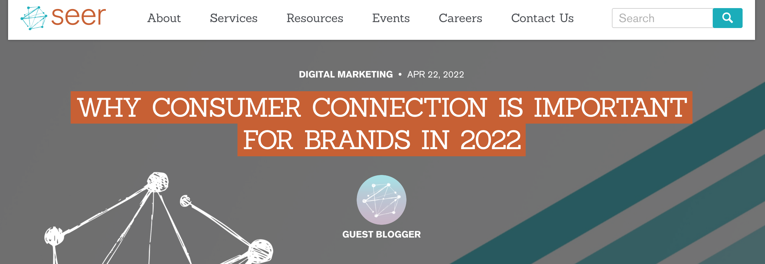 screenshot of header page of blog article, Why Consumer Connection is Important for Brands in 2022